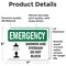 Signmission Shower And Eyewash Do Not Block With Symbol, 7 in W x Rectangle, Vinyl Decal OS-2PACK-EM-D-57-L-10420 - alternate 3